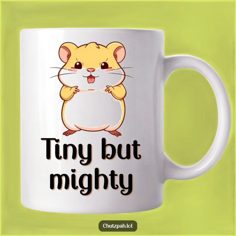 Funny Hamster Pose Mug - Bold Tiny Animal Design, Perfect Humorous Gift
