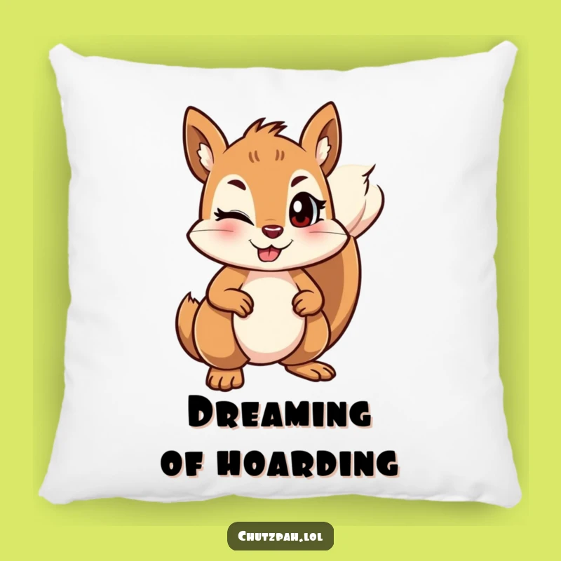 Funny Squirrel Ground Pillow - Soft Mischievous Cushion, Perfect Humorous Gift