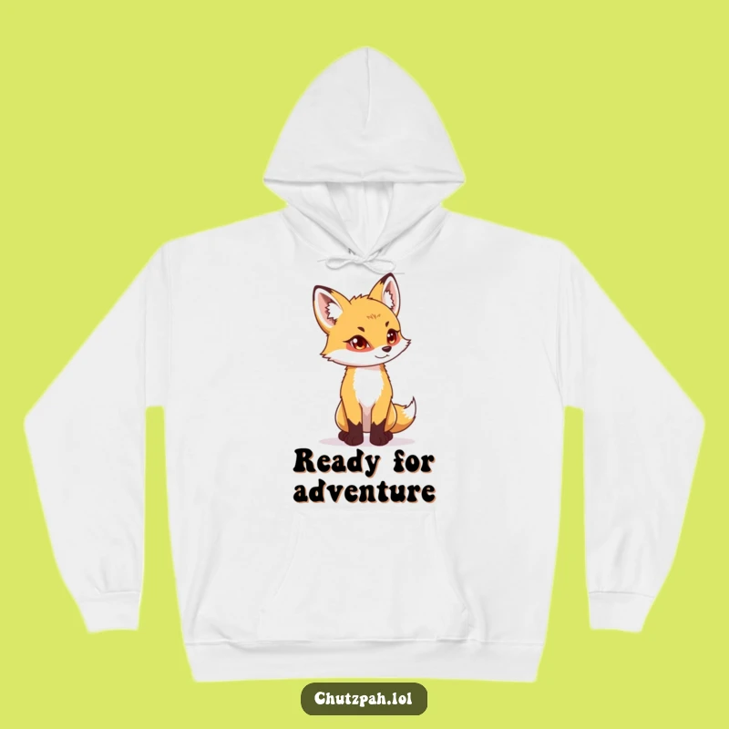 Funny Fox Cub Determination Hoodie - Cozy Playful Sweatshirt, Perfect Humorous Gift