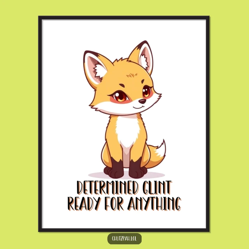 Free Printable Fox Cub Wall Art - Funny Downloadable Decor DIY