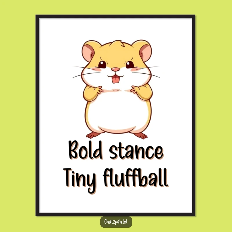 Free Printable Hamster Pose Wall Art - Funny Downloadable Decor DIY