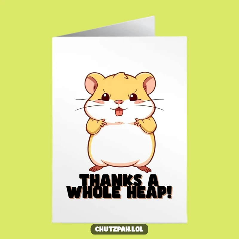 Free Printable Hamster Pose Thank You Card - Funny Downloadable Appreciation