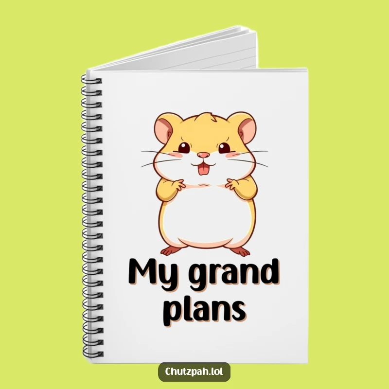 Funny Hamster Pose Notebook - Bold Tiny Animal Journal, Perfect Humorous Gift