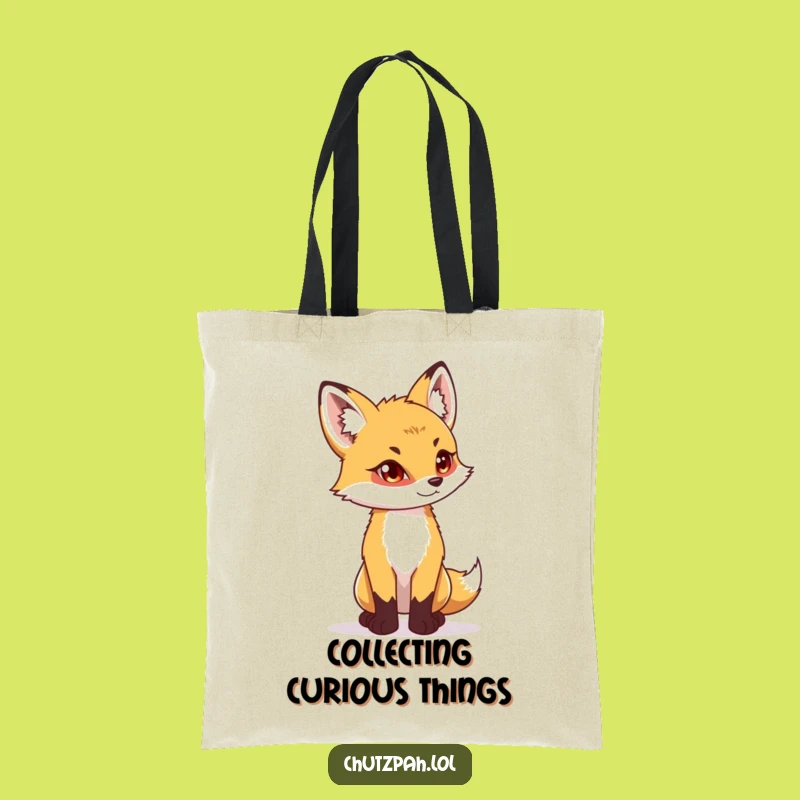 Funny Fox Cub Determination Tote Bag - Playful Durable Bag, Perfect Humorous Gift